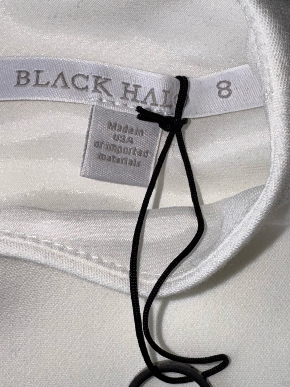 Black Halo Pabla Mini Dress Women's in Porcelain-Off White Color Size 8 USA NWT - Picture 8 of 11